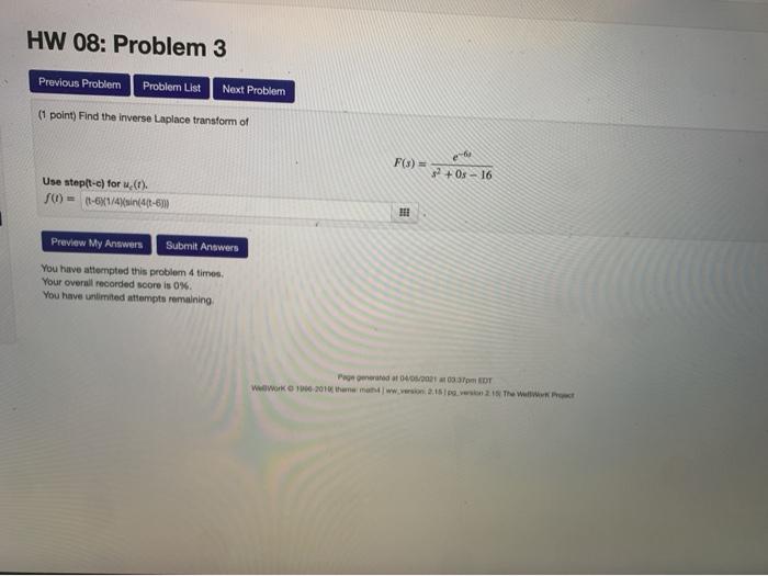 Solved HW 08: Problem 3 Previous Problem Problem List Next | Chegg.com