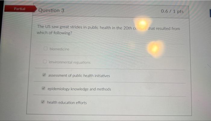 Solved The US saw great strides in public health in the 20th | Chegg.com
