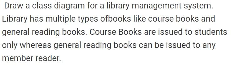 Solved Draw a class diagram for a library management system. | Chegg.com