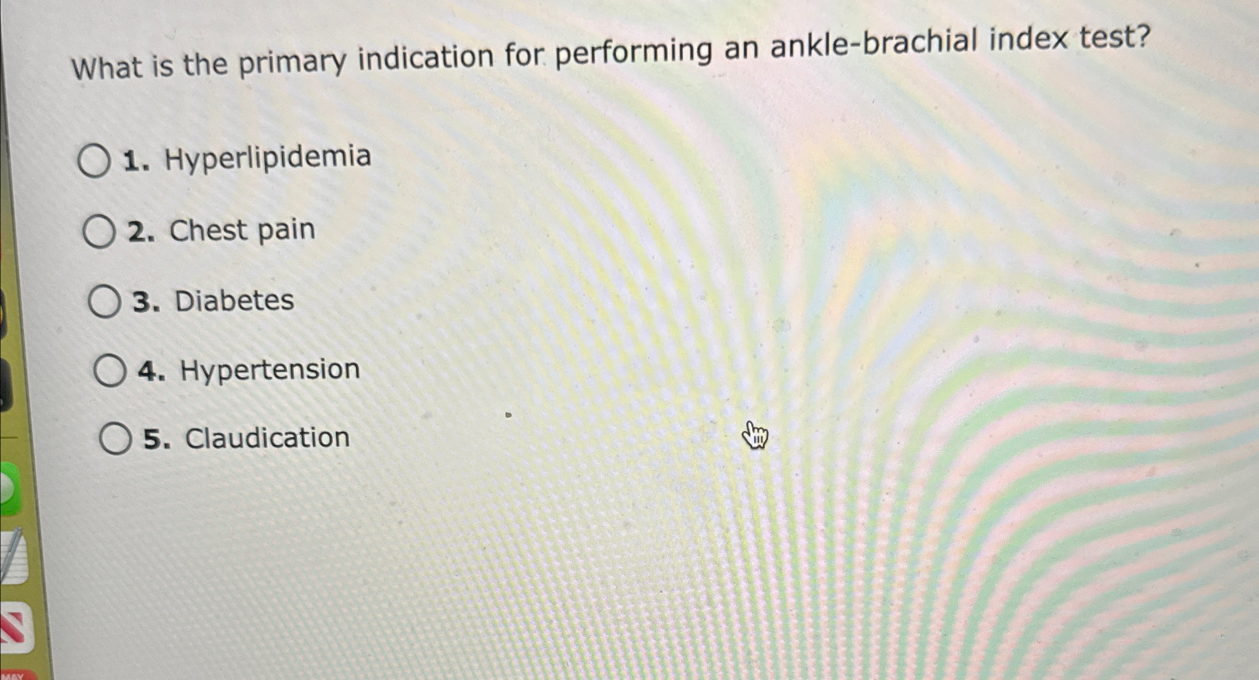 Solved What is the primary indication for performing an | Chegg.com