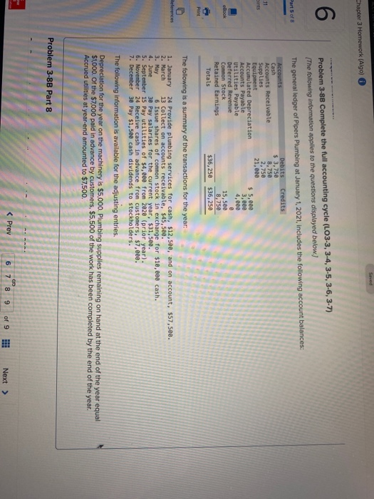 Solved Saved Chapter 3 Homework (Algo) 6 Part 5 of 8 11 ints | Chegg.com