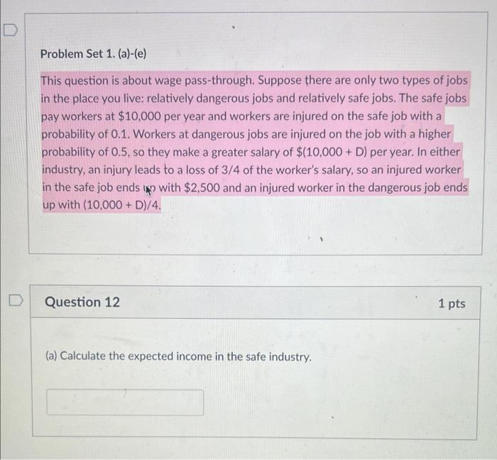 Solved Problem Set 1. (a)-(e) This question is about wage | Chegg.com