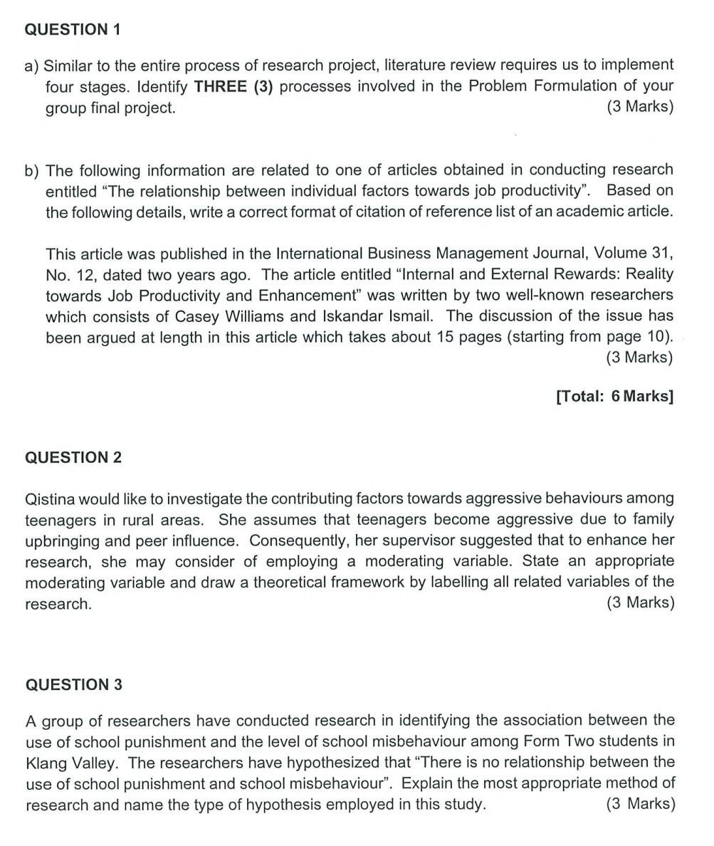 a) Similar to the entire process of research project, | Chegg.com