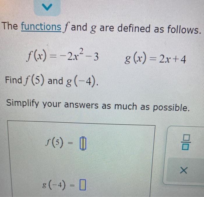 Solved The Functions F And G Are Defined As Follows F Chegg Com