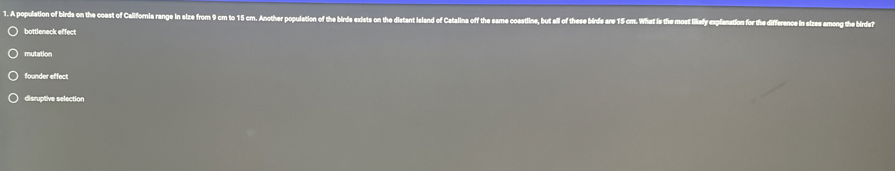 Solved Disruptive selection can lead to the formation of q,a | Chegg.com