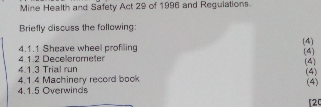 Borrow Mine Health And Safety Act 29 Of 1996 And Regulations