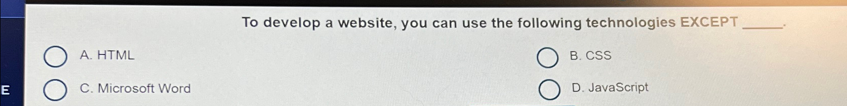 Solved To develop a website, you can use the following | Chegg.com