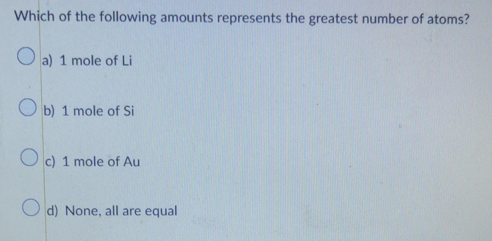 the value of 1 mole is a number called