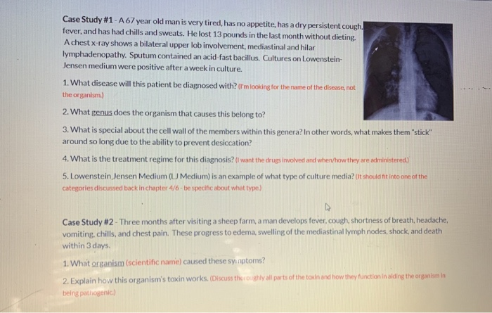 Case Study #1 - A67 year old man is very tired, has | Chegg.com