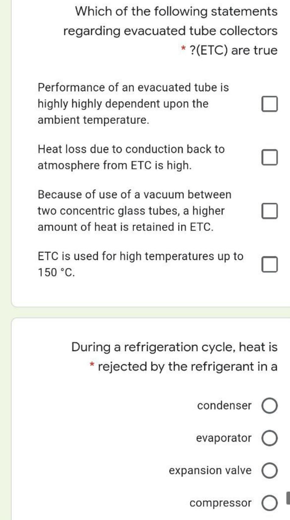 Solved The collection efficiency of a flat plate * collector | Chegg.com