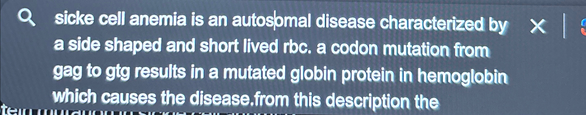 Solved a sicke cell anemia is an autosfomal disease | Chegg.com