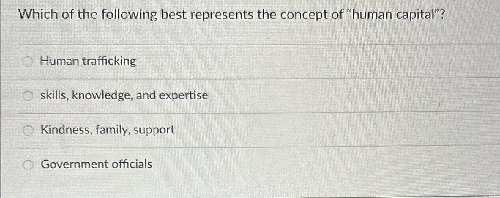 Solved Which of the following best represents the concept of | Chegg.com