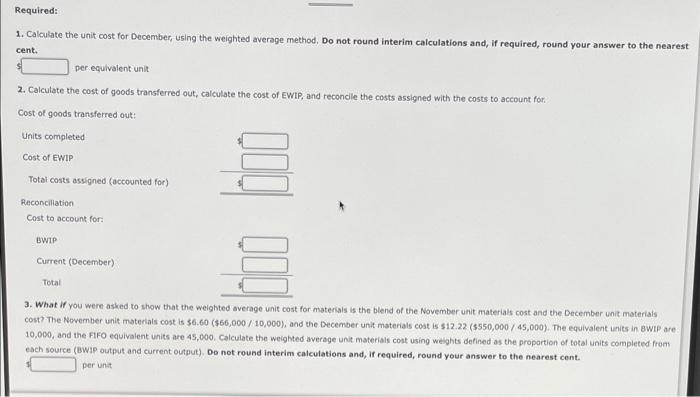 Solved -34tentCost Information and the Weighted Average | Chegg.com