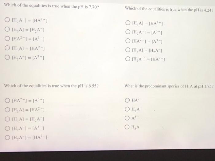 Solved A triprotic acid (H, A) has pk, values of 3.08 (pK1), | Chegg.com