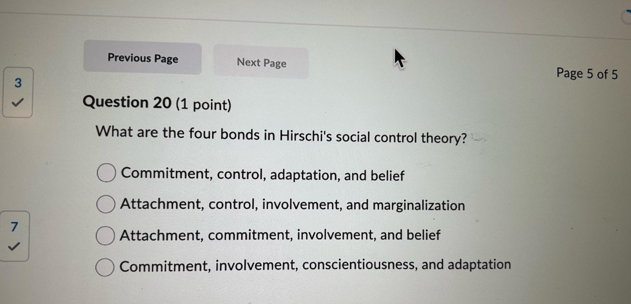 Solved Next PagePage 5 ﻿of 5Question 20 (1 ﻿point)What are | Chegg.com