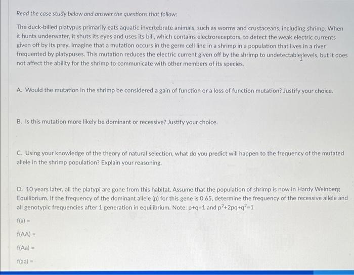 Solved Read The Case Study Below And Answer The Questions | Chegg.com