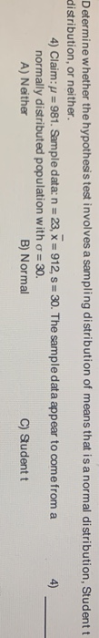 Solved Determine whether the hypothesis test involves a | Chegg.com