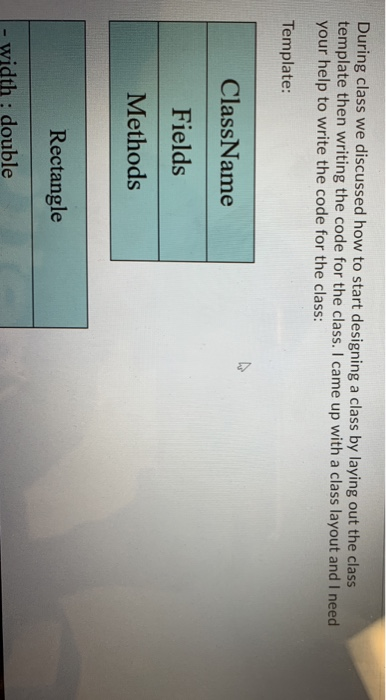 Solved During class we discussed how to start designing a | Chegg.com