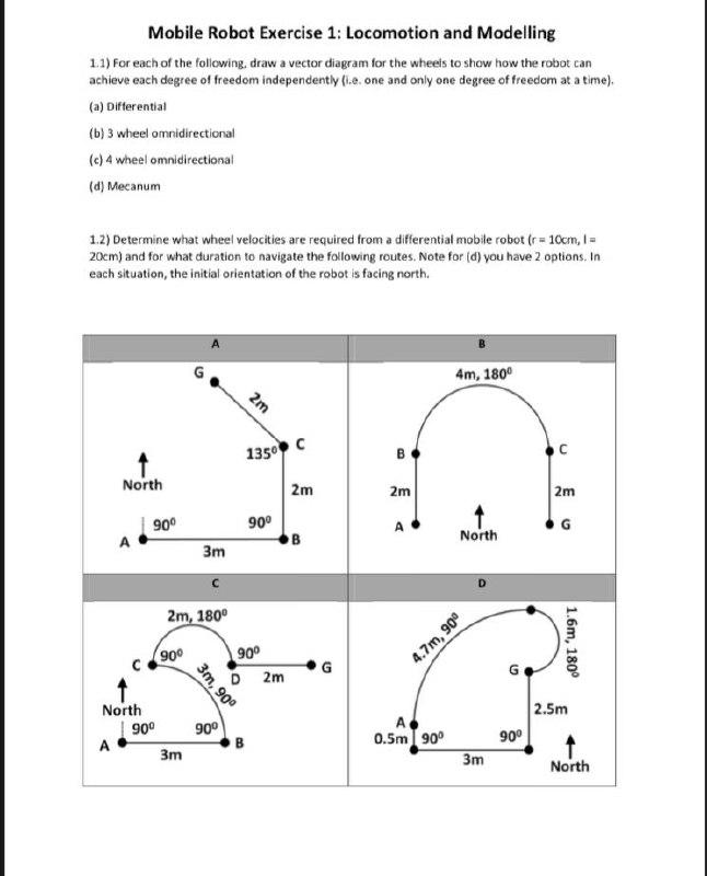 Robot Movement Llr Java Program Question Paper Solved Mobile Robot Exercise 1: Locomotion and Modelling | Chegg.com