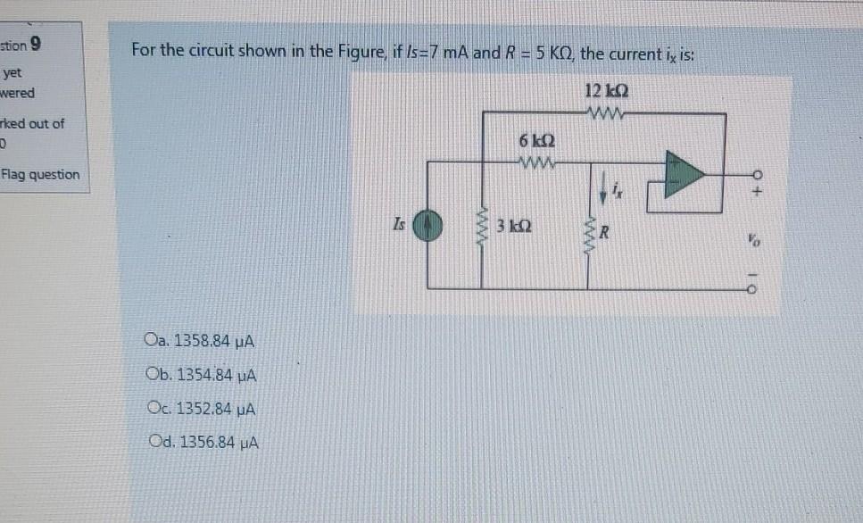 Solved stion 9 For the circuit shown in the Figure, if Is=7 | Chegg.com