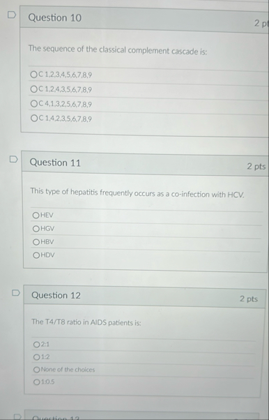 Solved Question 102pThe sequence of the classical complement | Chegg.com