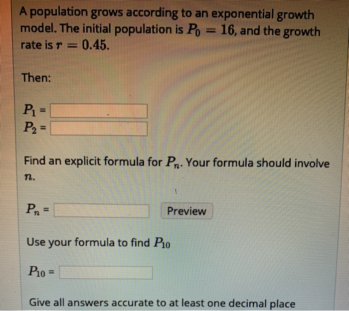 Solved Consider a population that grows according to the | Chegg.com