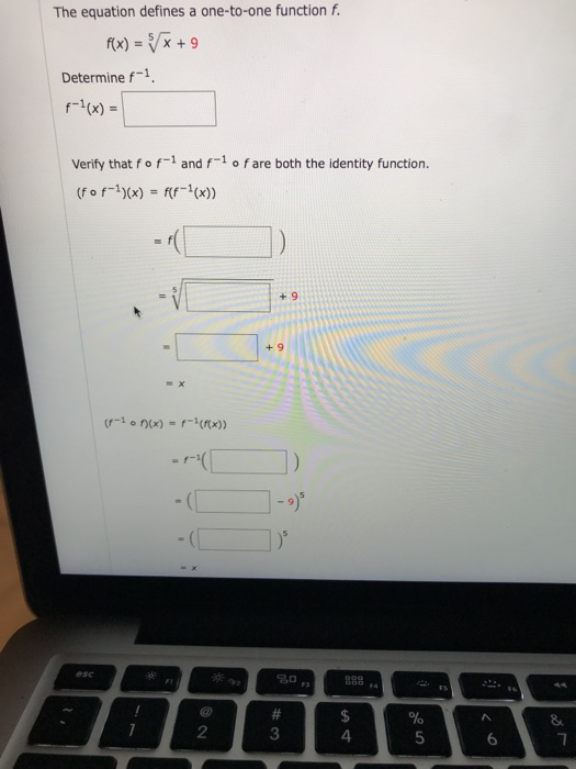 Solved The equation defines a one-to-one function f. f(x) = | Chegg.com