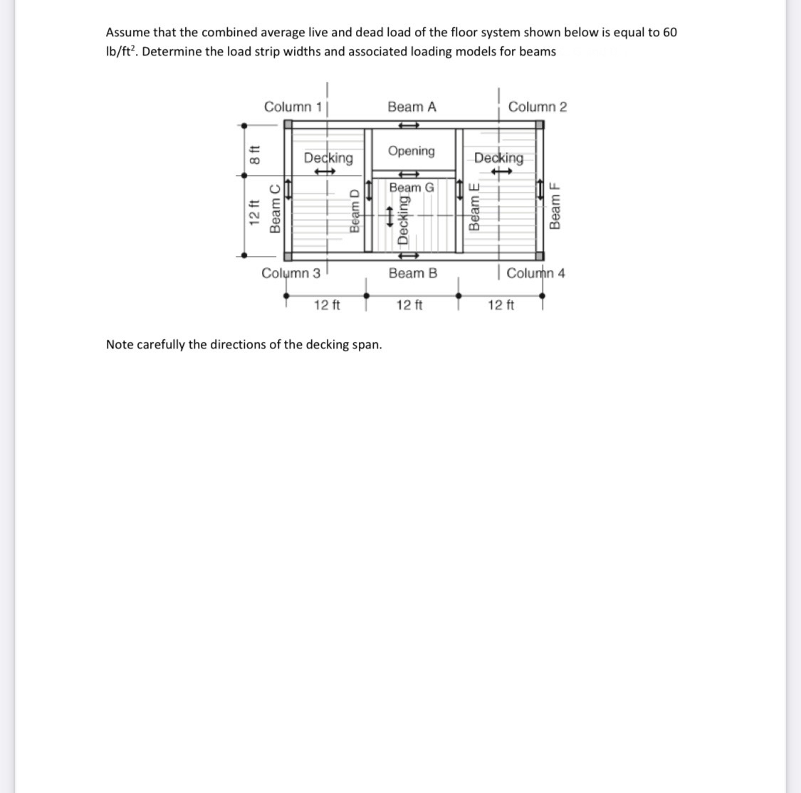 Assume that the combined average live and dead load