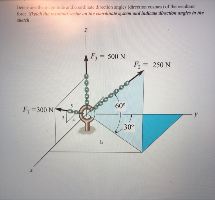 Solved Determine The Magnitude And Coordinate Direction | Chegg.com