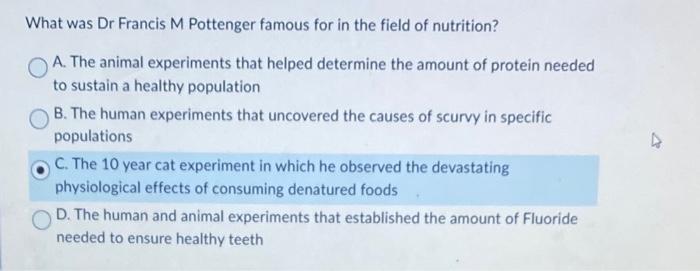 Dr clearance francis pottenger