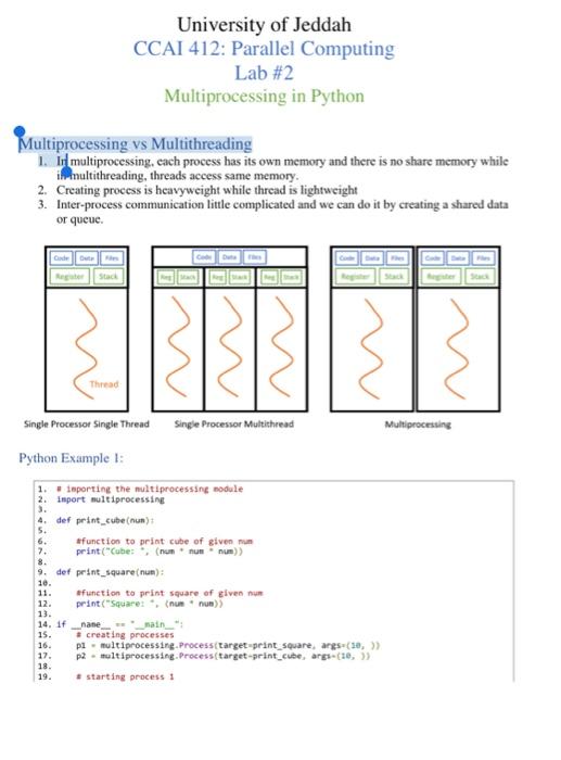 Solved Python Example 2: The following code create as many | Chegg.com