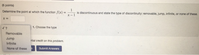 Solved (6 points) Determine the point at which the function | Chegg.com