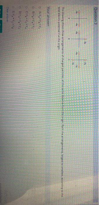 Solved Question 3 . The drawing shows three arrangements of | Chegg.com