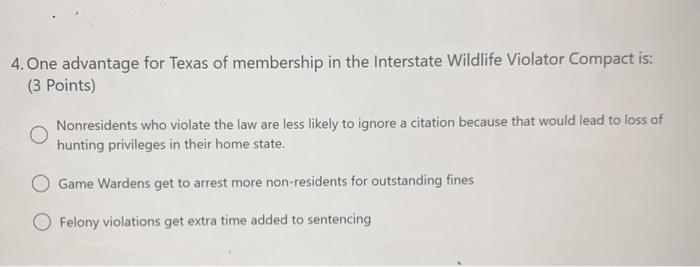 Solved 4 One Advantage For Texas Of Membership In The Chegg Com