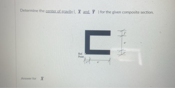 Solved Determine the center of gravity . X and Y ) for the | Chegg.com