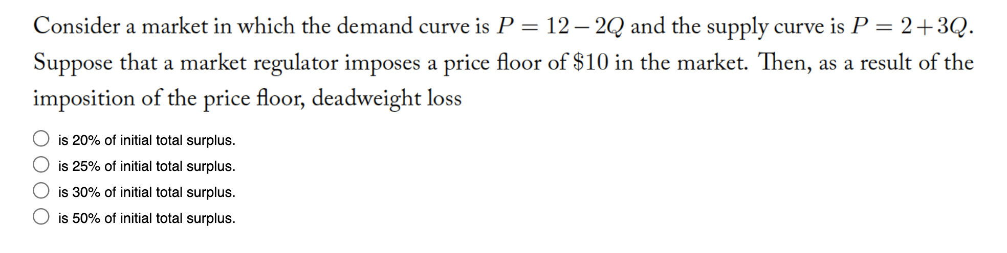 Solved Consider a market in which the demand curve is | Chegg.com