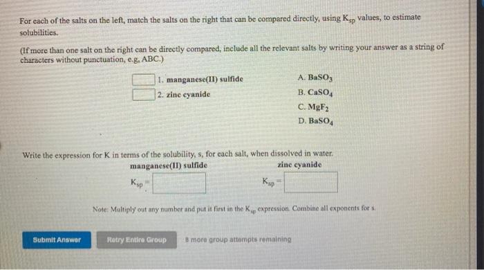 Solved The solubility of PbSO4 is measured and found to be | Chegg.com