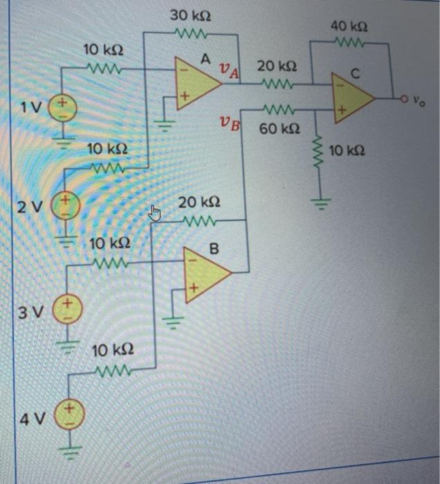 Solved determine the output voltage vo . what is va and vb? | Chegg.com
