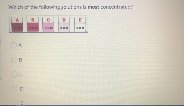 Solved Which of the following solutions is most | Chegg.com