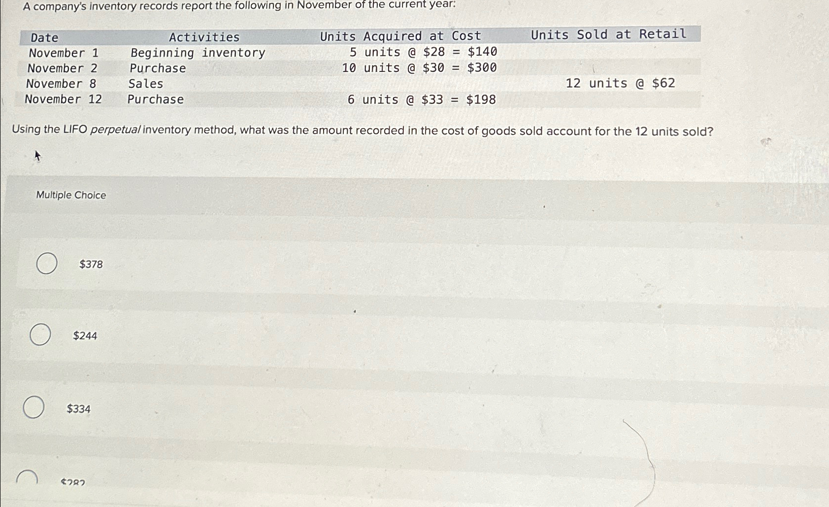 A company's inventory records report the following in | Chegg.com