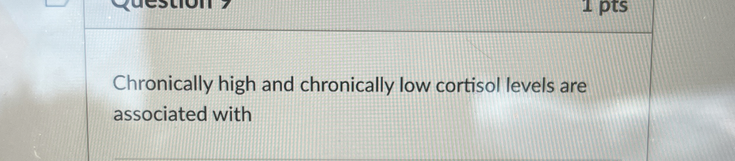 Solved Chronically high and chronically low cortisol levels | Chegg.com