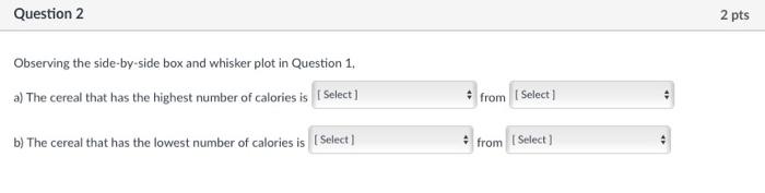 Solved The is a side-by-side box and whisker plot for the | Chegg.com