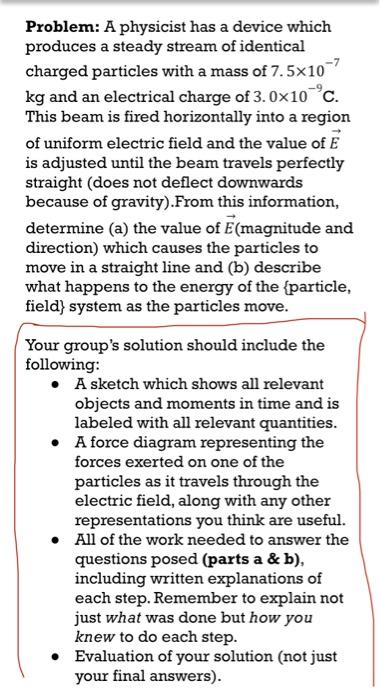 Solved Problem: A physicist has a device which produces a | Chegg.com