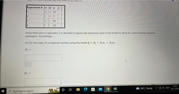 Solved A two factor two-level full factorial experiment has | Chegg.com