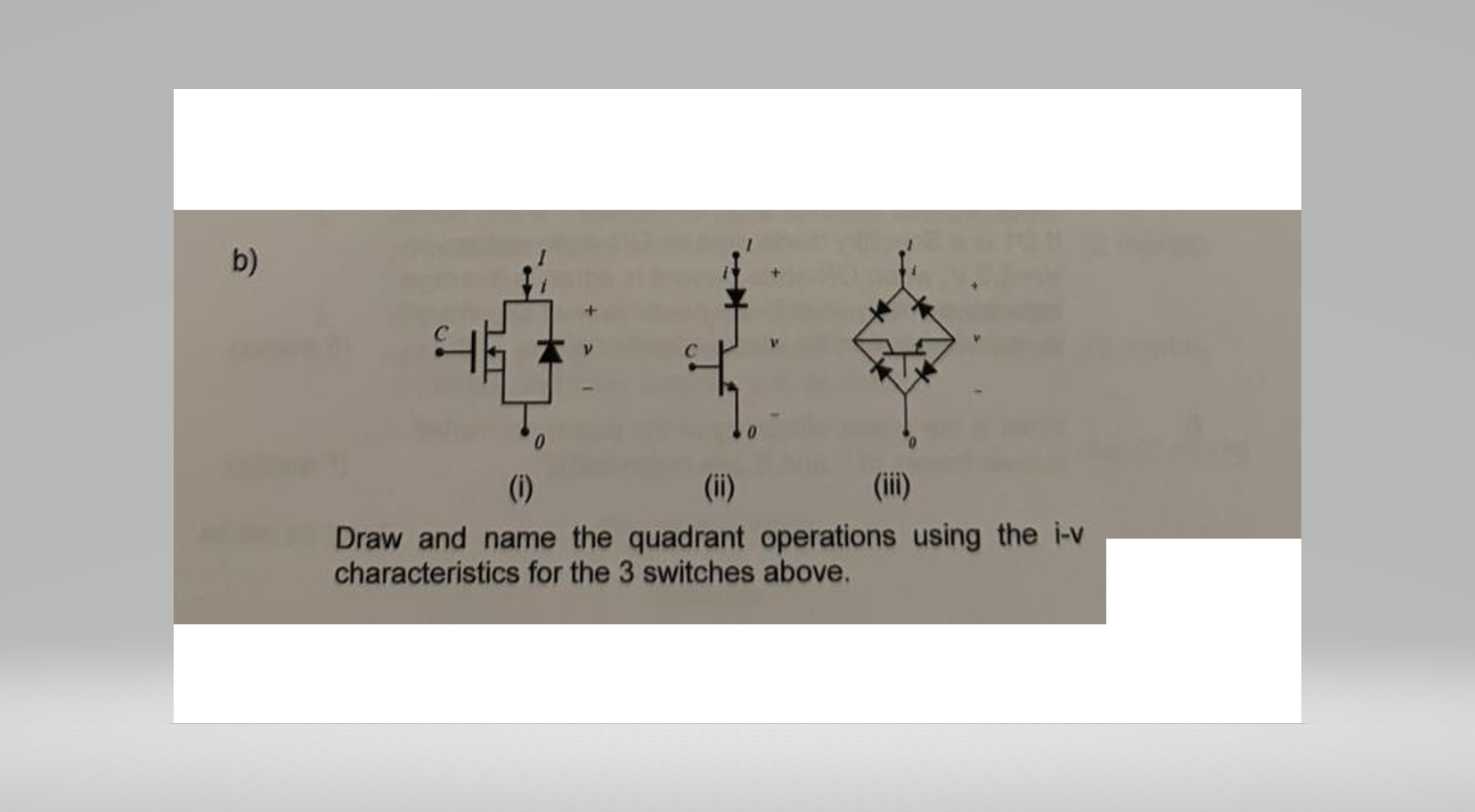 Solved b)(i)(ii)(iii)Draw and name the quadrant operations | Chegg.com