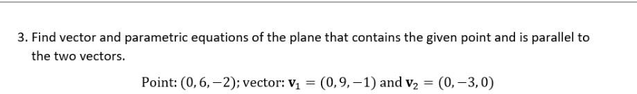 Solved 3. Find vector and parametric equations of the plane | Chegg.com