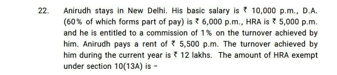 solved-22-anirudh-stays-in-new-delhi-his-basic-salary-is-chegg