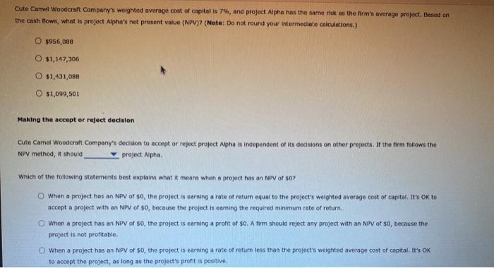Solved 2. Net present value (NPV) The capital budgeting | Chegg.com