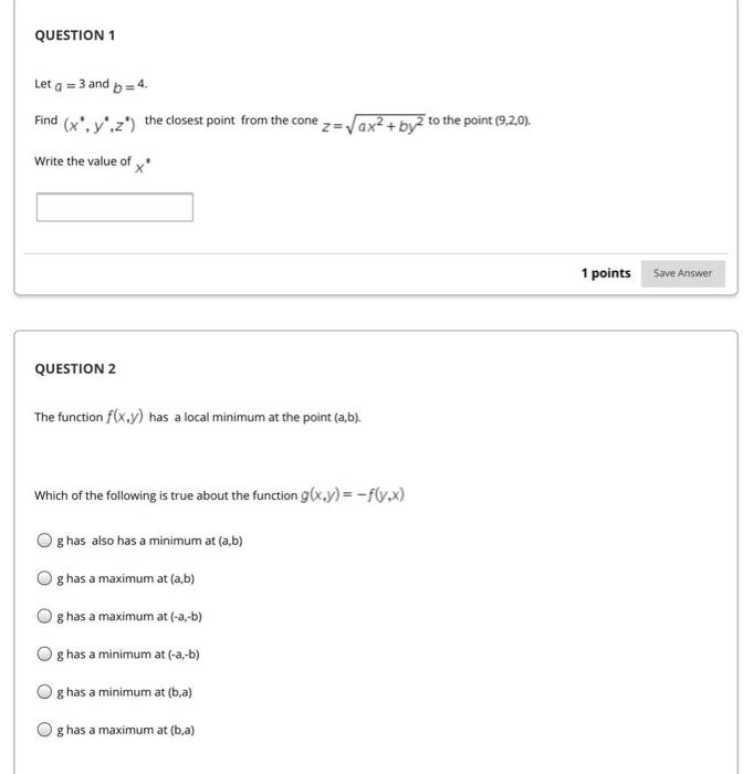 Solved QUESTION 1 Let A = 3 And B=4 Find (x.y .z") The | Chegg.com