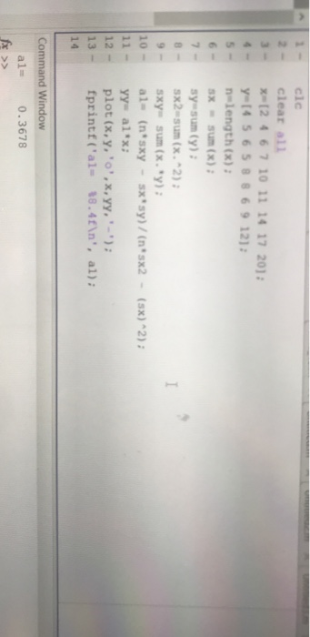 Solved I have a Matlab question, solved it but got the | Chegg.com